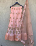 Qaynat - Monticello Peach Mugal Plant Lehenga