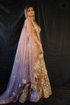 Brown Growing Flowers Lehenga