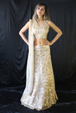 Majestic Gold Growing Flowers Lehenga