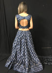 Blue Printed Lehenga Set