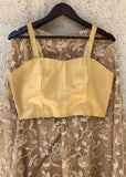 Gold Sequins Bustier Blouse Skirt Set